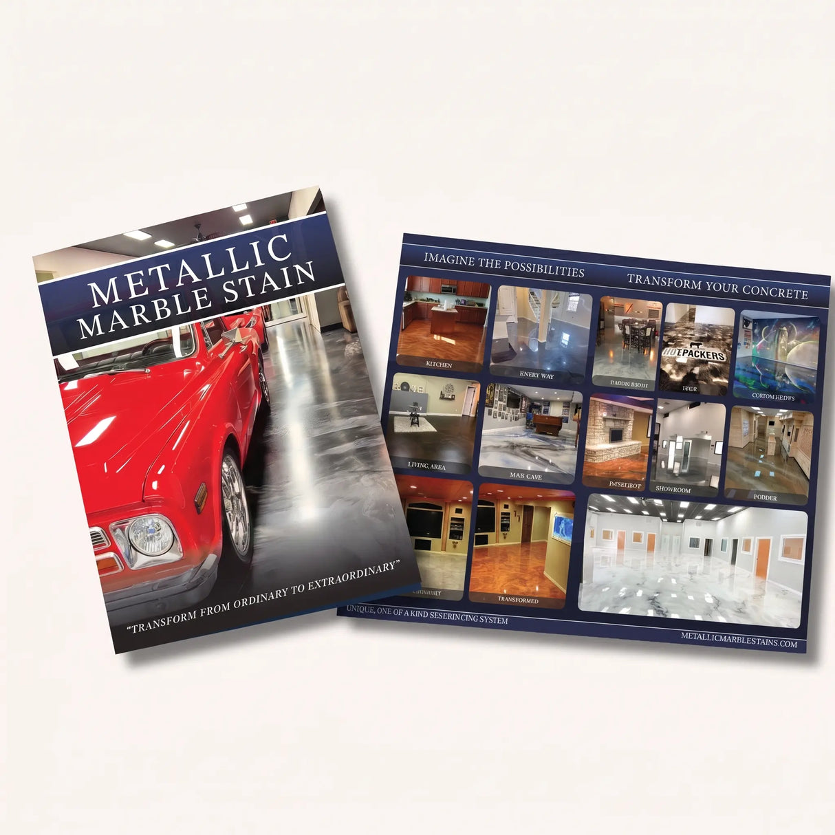 Metallic Marble Bifold Brochure 11x17