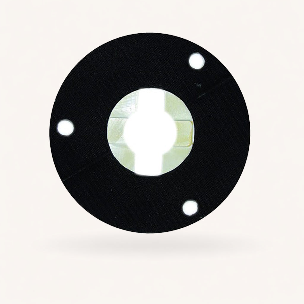 7" Flexible Rubber Velcro Backed Threaded Pad